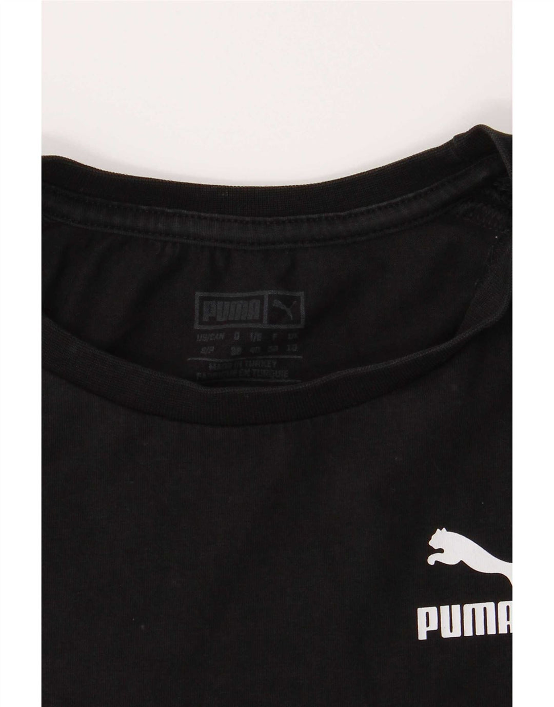Puma Mujer Crop Top Manga Larga UK 10 Small Negro
