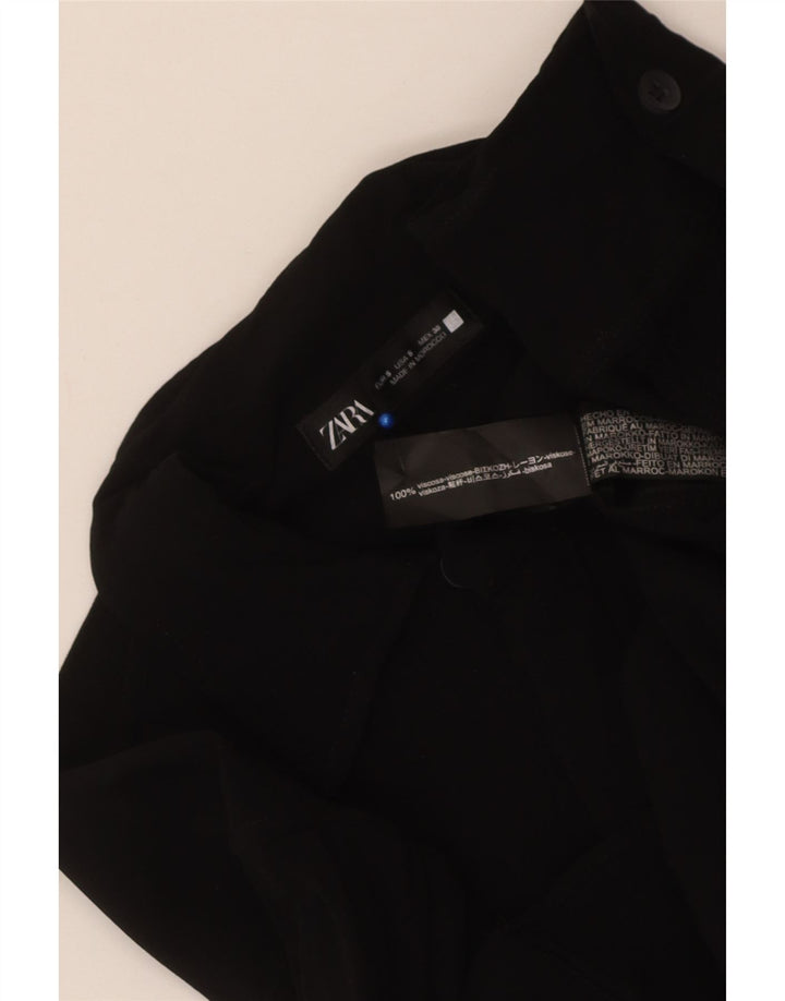 Zara Hombre Camisa Small Viscosa Negra