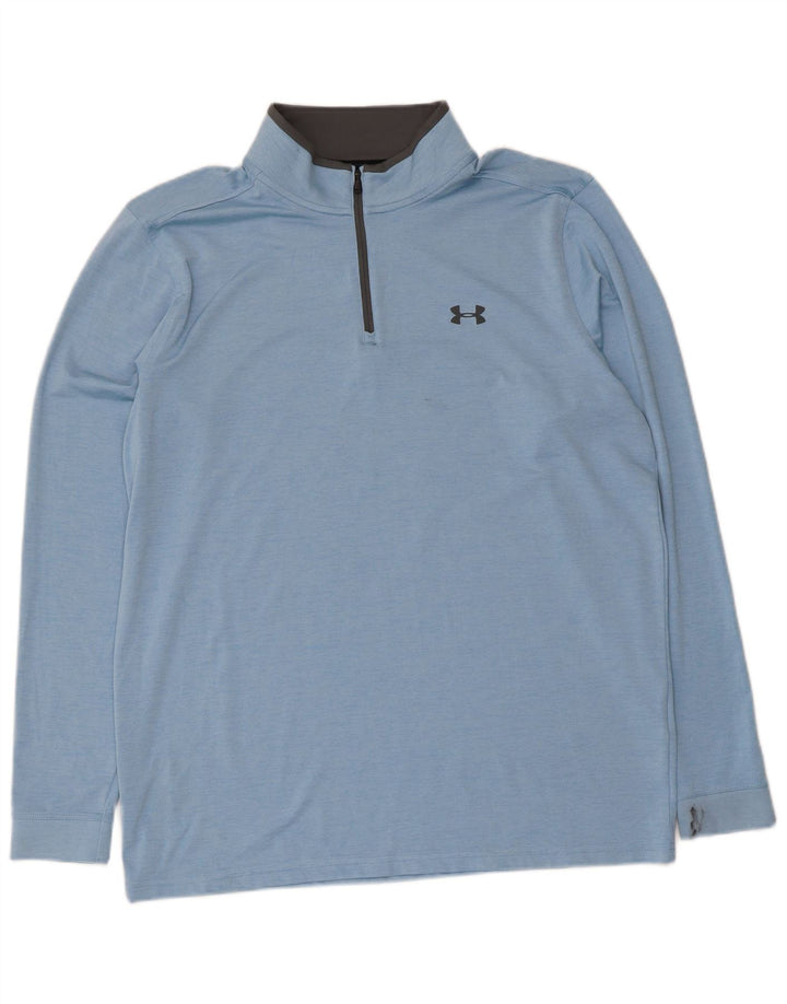 Under Armour Hombre Heat Gear Jersey Chándal Top Grande Azul Moteado