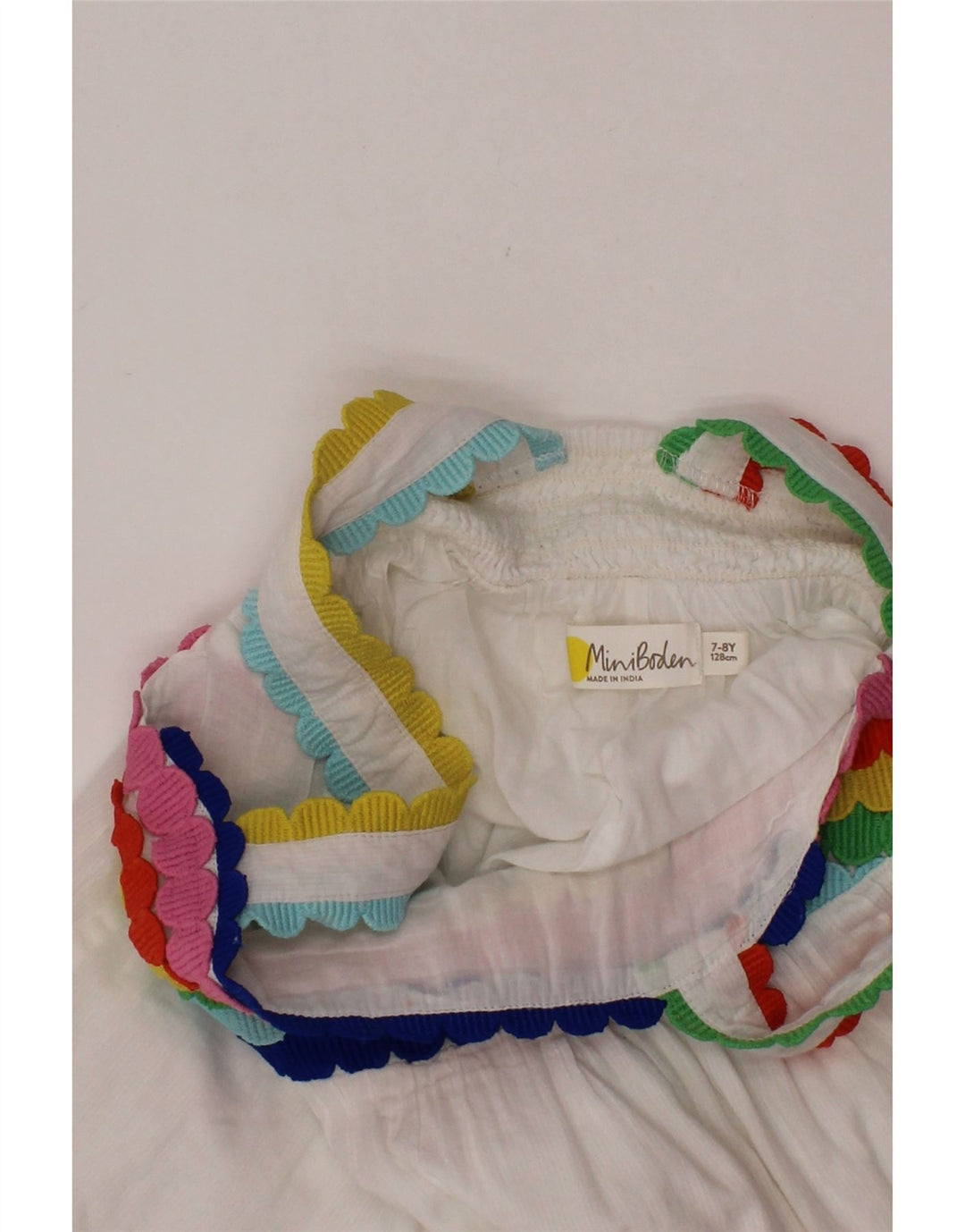 BODEN Blusa sin mangas para niña 7-8 años Blanco Colorblock Algodón