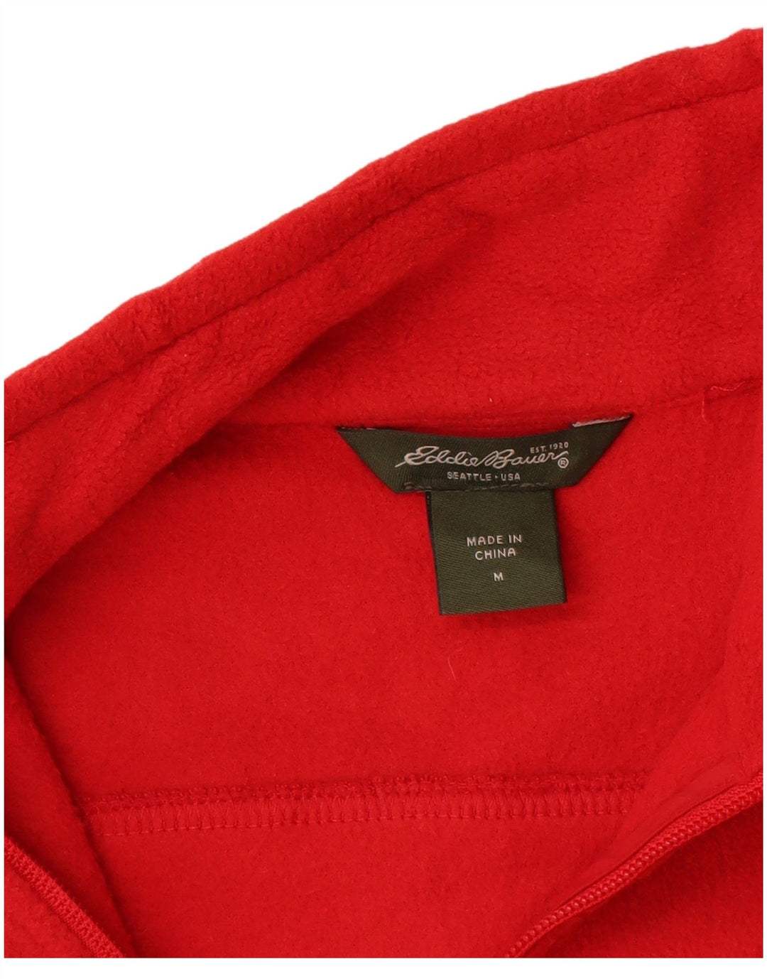 Eddie Bauer Chaleco polar para mujer UK 14 Mediano Rojo Poliéster