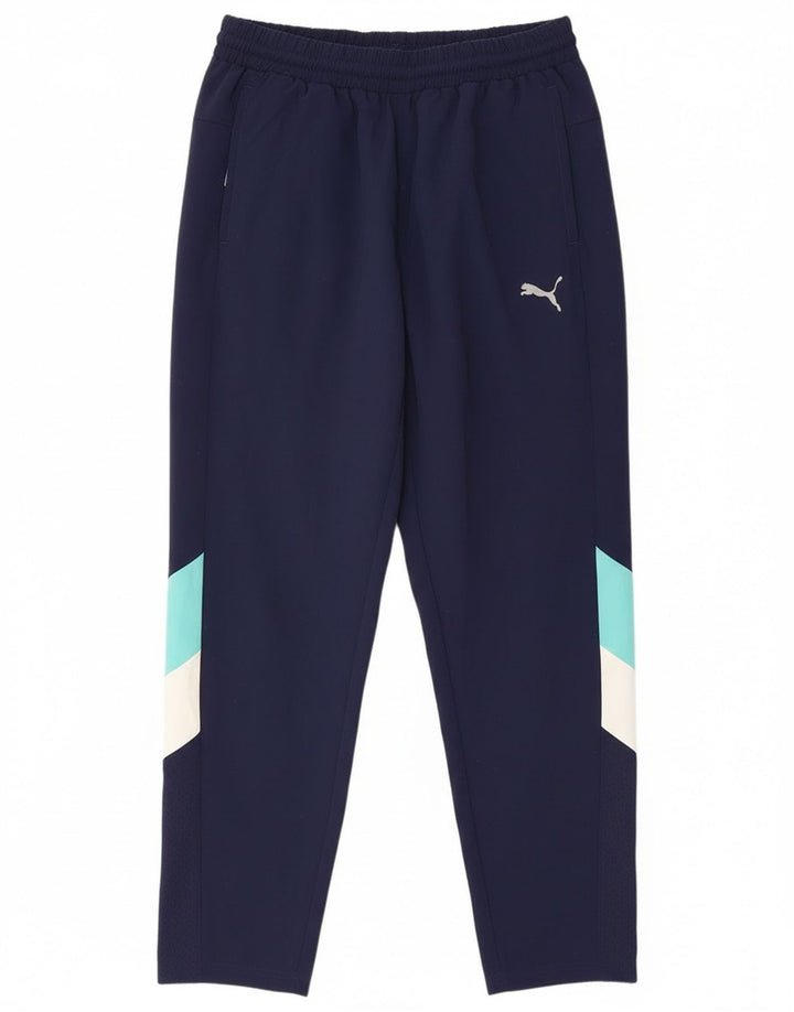 Puma Pantalones De Chándal Para Hombre Grande Azul Marino Colorblock Poliéster