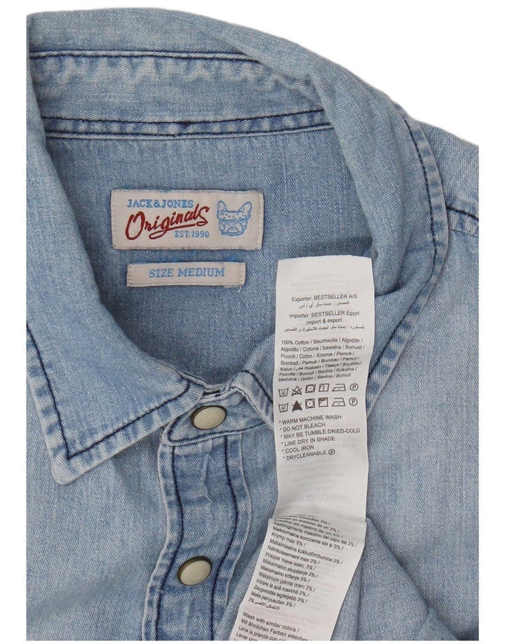 Jack & Jones Hombre Camisa Vaquera Algodón Azul Medio
