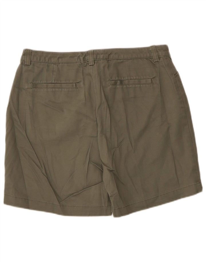 Eddie Bauer Pantalones cortos casuales para mujer US 6 mediano W30 algodón caqui