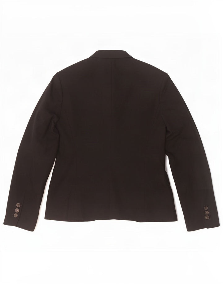 Zara Mujer Chaqueta Blazer De 1 Botón EU 38 Pequeña Poliéster Negro