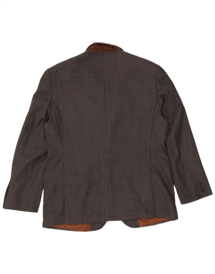 Marks & Spencer Chaqueta tipo blazer de 2 botones para hombre Reino Unido 42 Lana a cuadros gris grande
