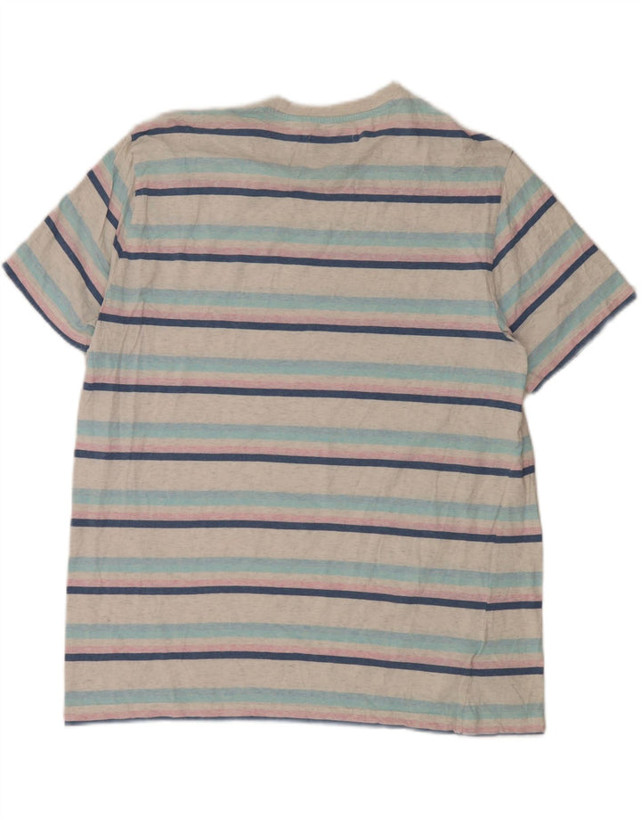 Camiseta Penguin para hombre Top 2XL Algodón a rayas blancas