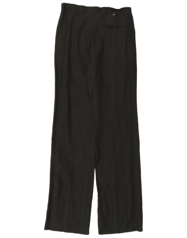 Vintage Hombres Pegged Chino Pantalones W30 L36 Viscosa Negra