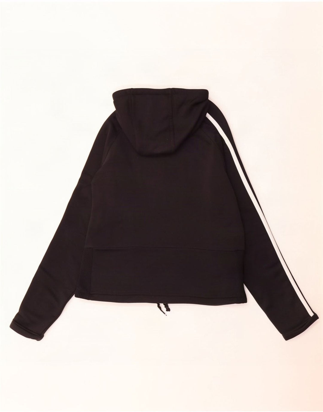 Adidas Sudadera con capucha y cremallera para mujer Reino Unido 14 Mediano Negro Poliéster