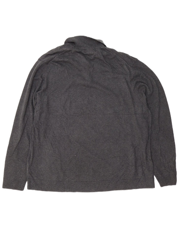 EDDIE BAUER Jersey con cuello tipo polo para hombre, talla 2XL, algodón gris