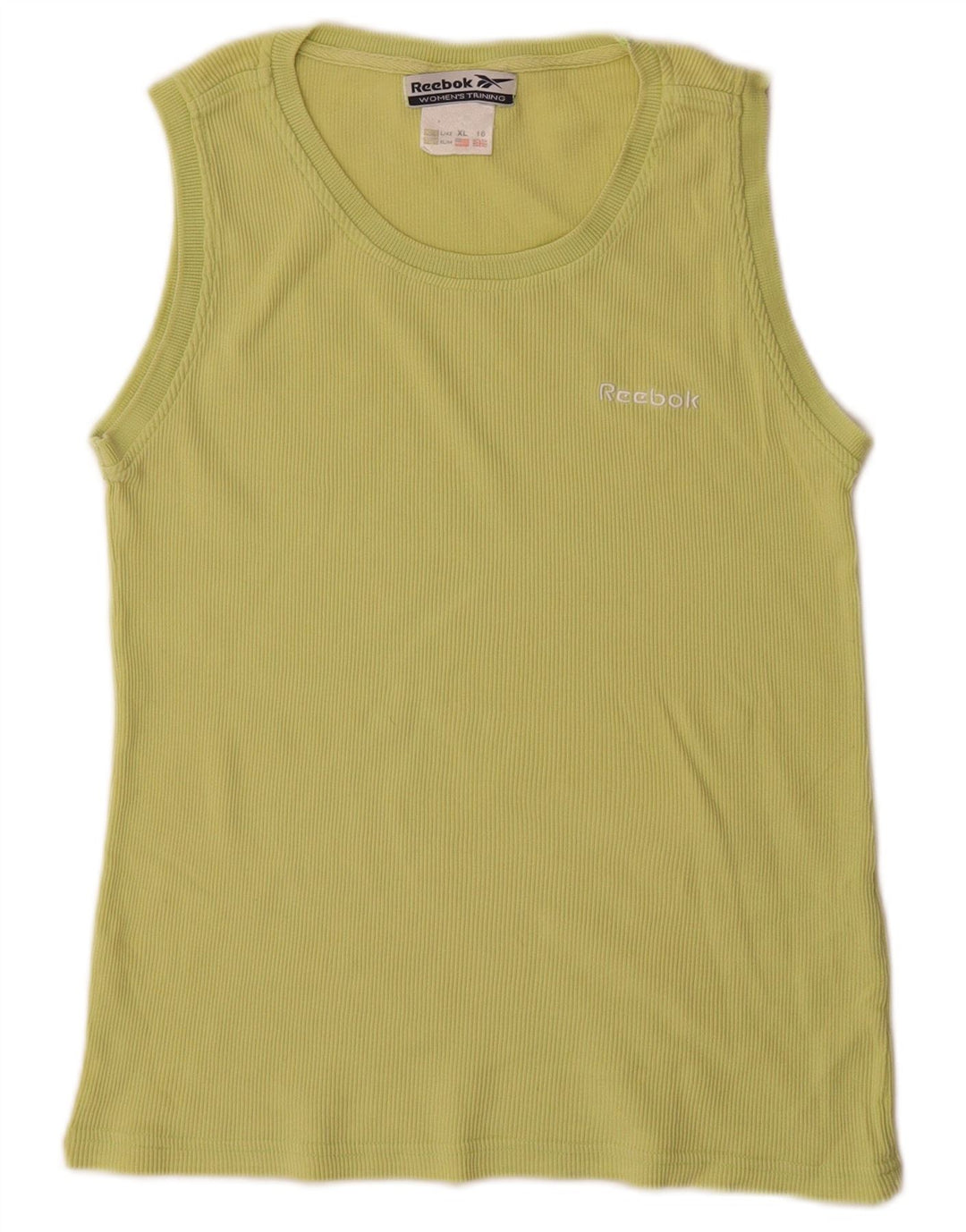 Reebok Mujer Chaleco Top UK 16 Grande Verde Algodón
