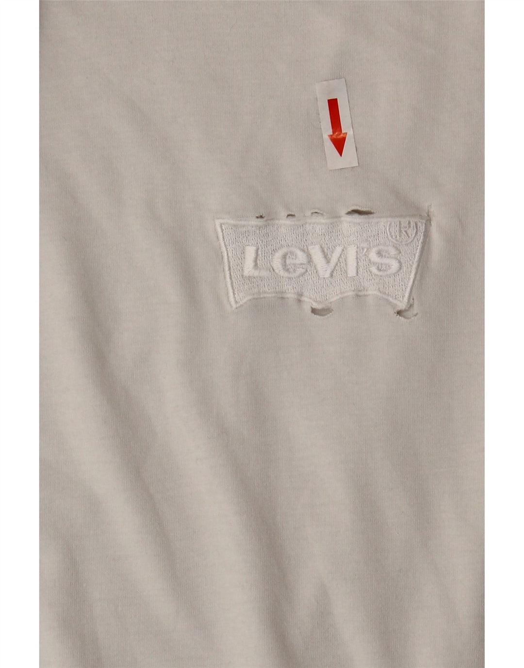 Levi's Camiseta de ajuste relajado para hombre Top grande de algodón blanco