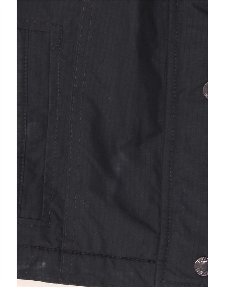 Chaqueta cortavientos con capucha Hollister para mujer Reino Unido 10 Small Poliéster azul marino