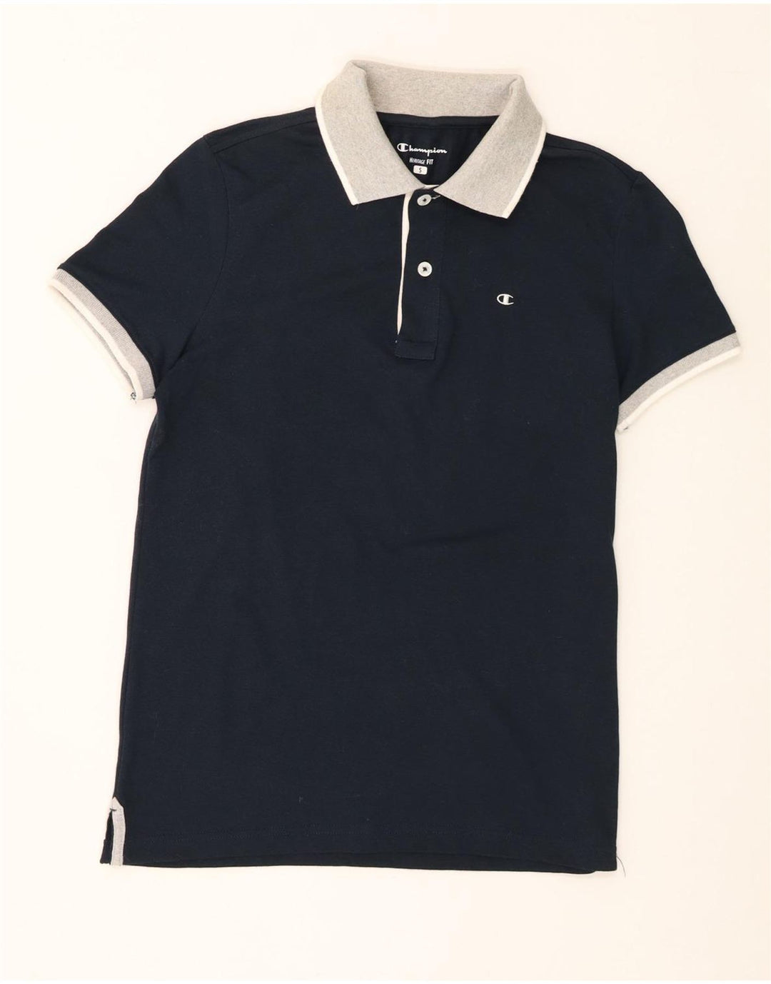 Champion Polo para hombre pequeño de algodón azul marino