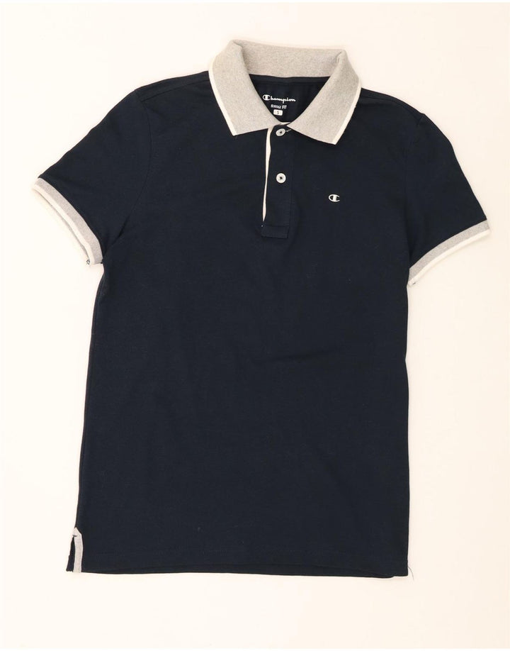 Champion Polo para hombre pequeño de algodón azul marino