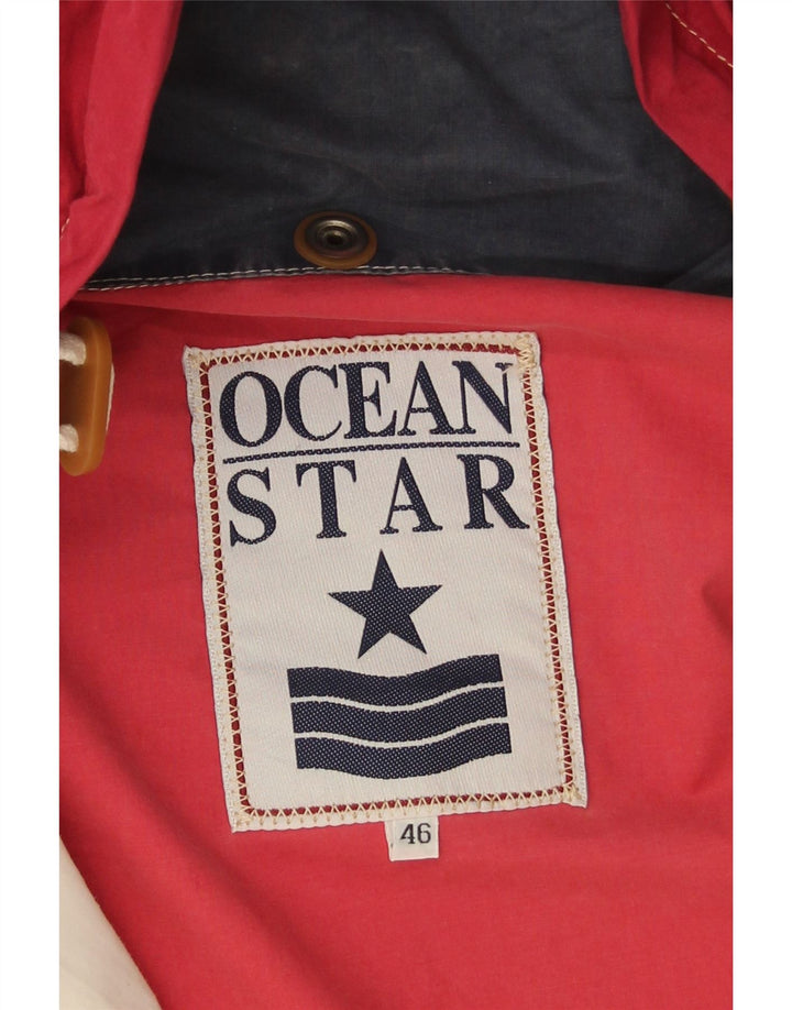 Chaqueta cortavientos para hombre Ocean Star IT 46 Small White Colourblock Synthetic
