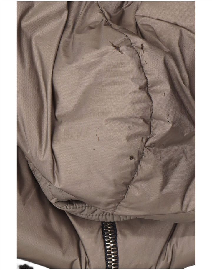 Moncler Chaqueta acolchada con capucha para hombre Talla 3 Grande Gris Diseño en bloques de color