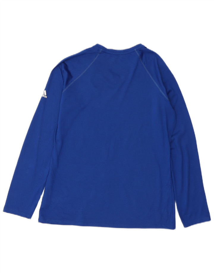 Adidas Chicos Climalite Graphic Top Manga Larga 13-14 Años Azul Medio
