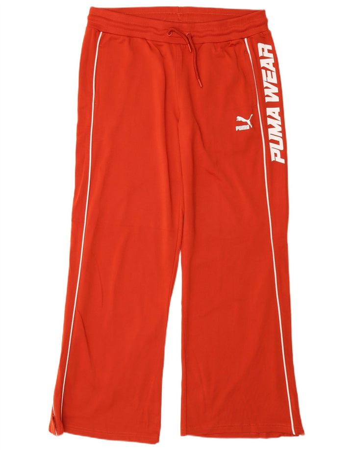 Puma Pantalones de chándal gráficos para mujer UK 14 Large Poliéster rojo