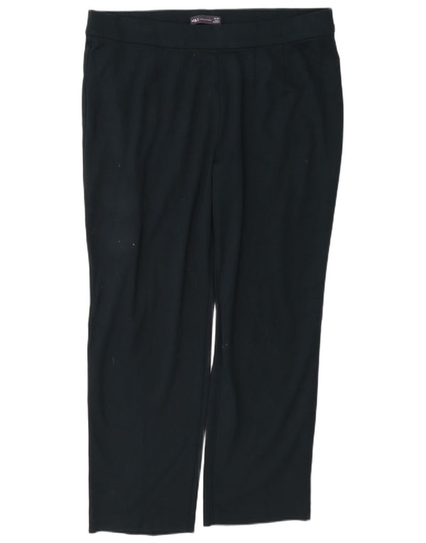 Marks & Spencer Pantalones Casuales Rectos para Mujer UK 18 XL W38 L27 Azul Marino