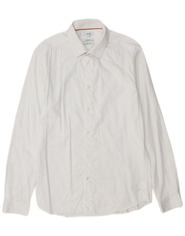 JULES Camisa Slim Fit Hombre Algodón Blanco Mediano
