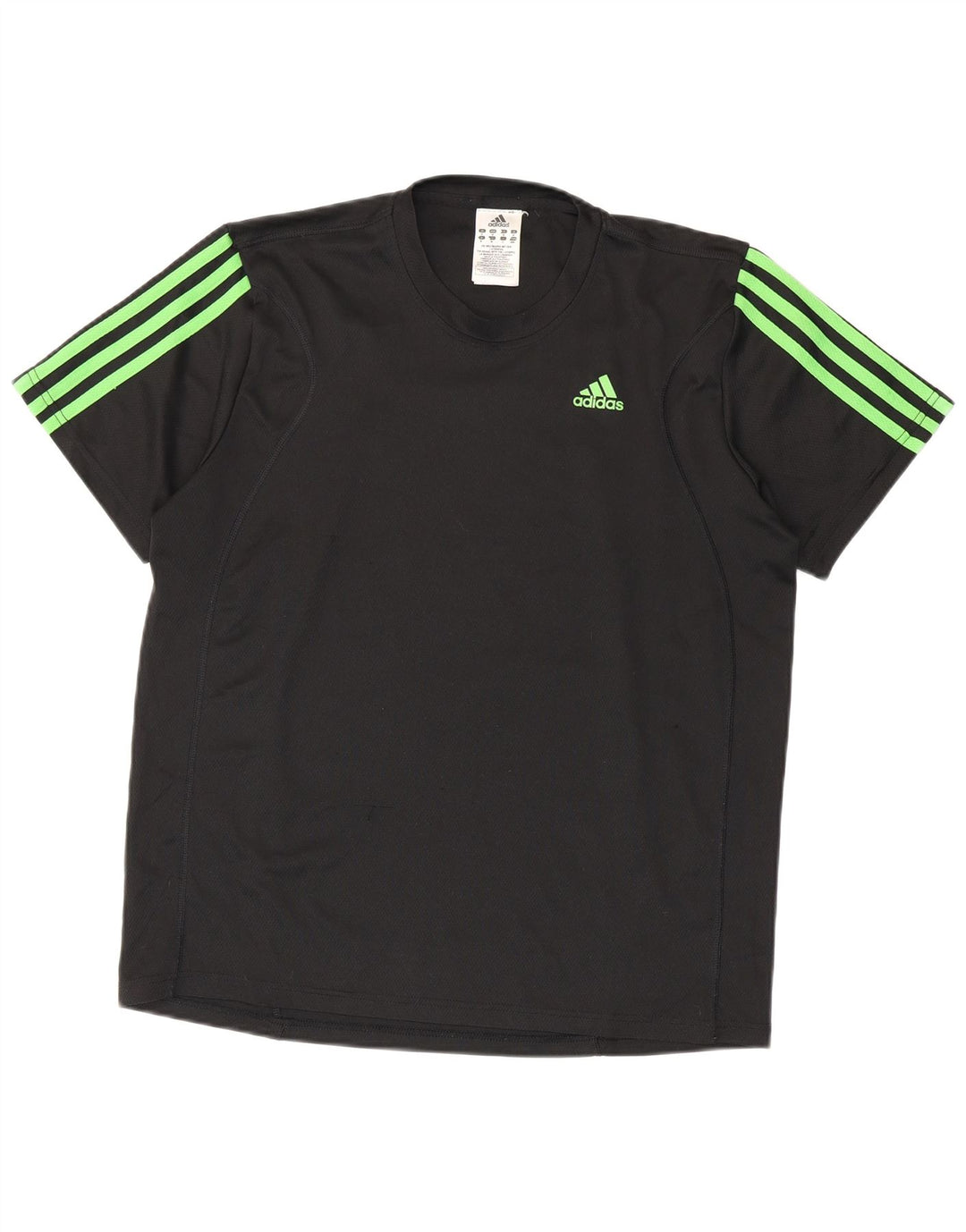 ADIDAS Camiseta Climalite para hombre Top Mediano Negro Poliéster