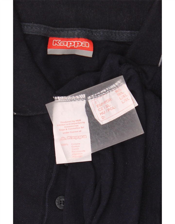 Polo Kappa Hombre Algodón Azul Marino Mediano