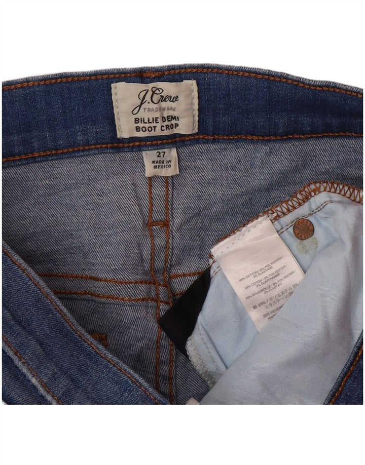 J. CREW Vaqueros recortados Billie Demi Bootcut para mujer W27 L25 Algodón azul