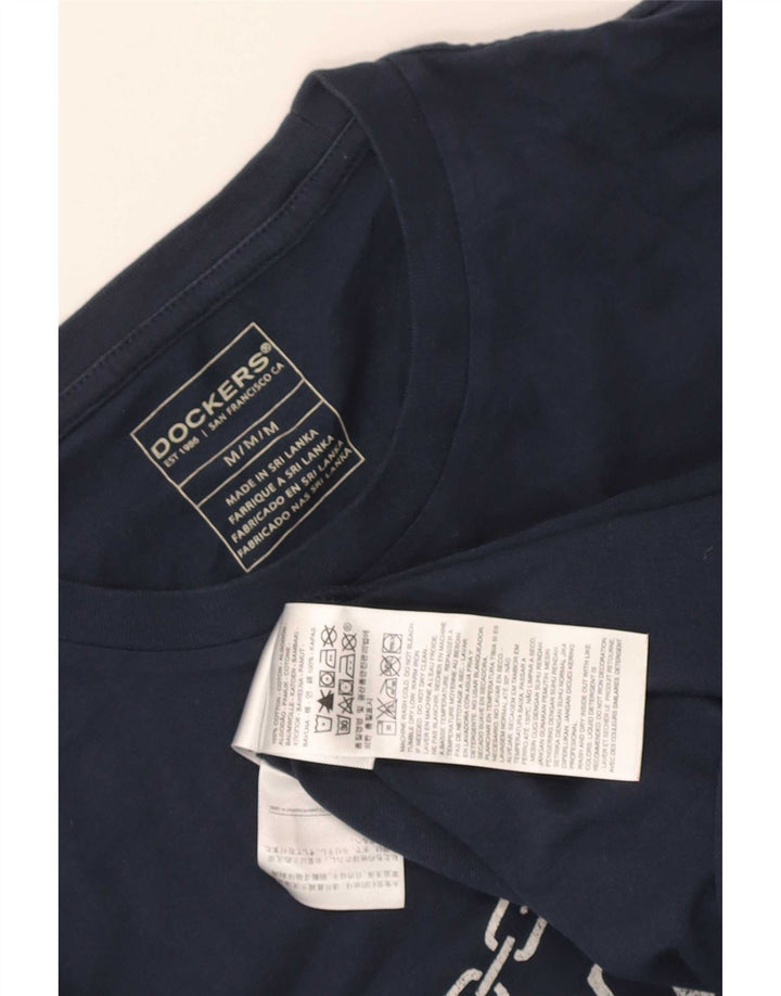 Dockers Camiseta Gráfica Caquis Para Hombre Top Algodón Azul Marino Mediano