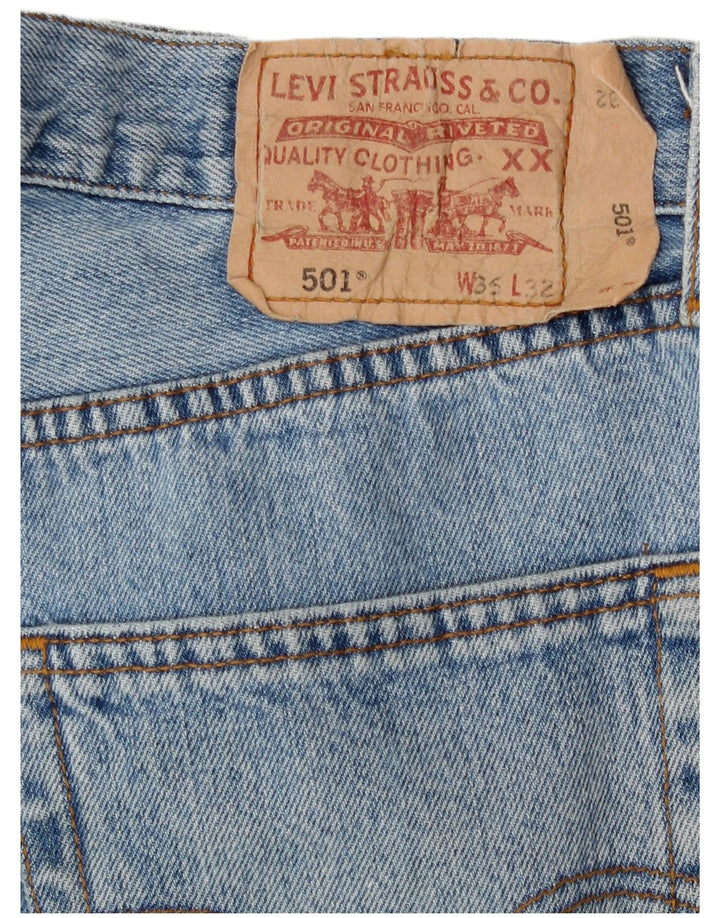 Levi's Hombre 501 Vaqueros Rectos W36 L32 Algodón Azul