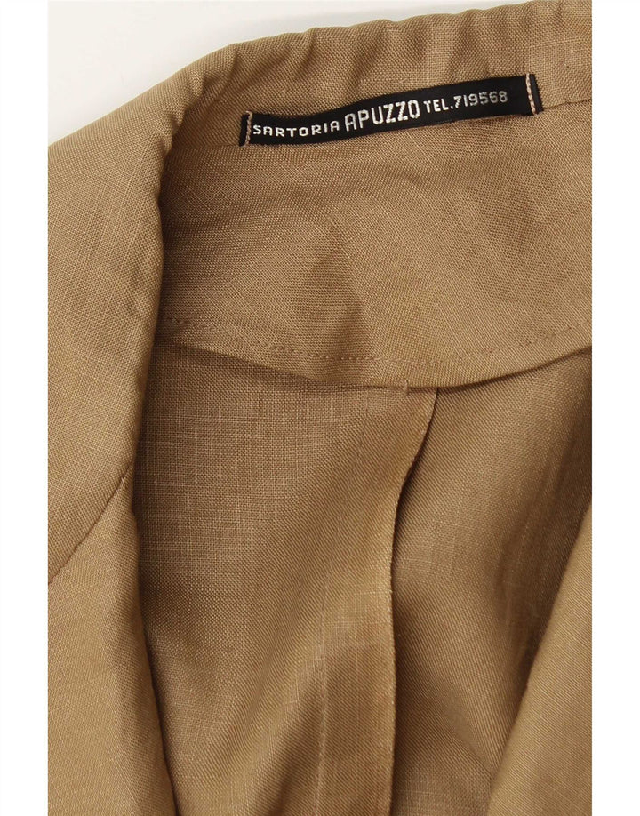 Vintage hombres 3 botones Blazer chaqueta Reino Unido 38 medio beige