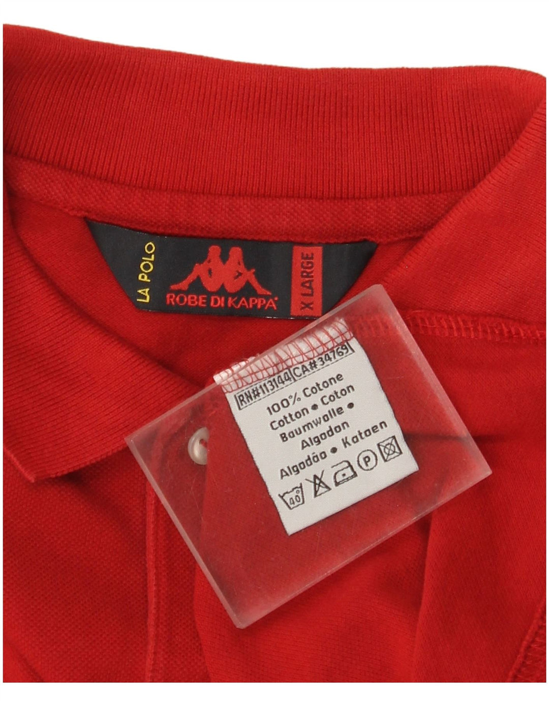 Kappa Polo Hombre XL Algodón Rojo