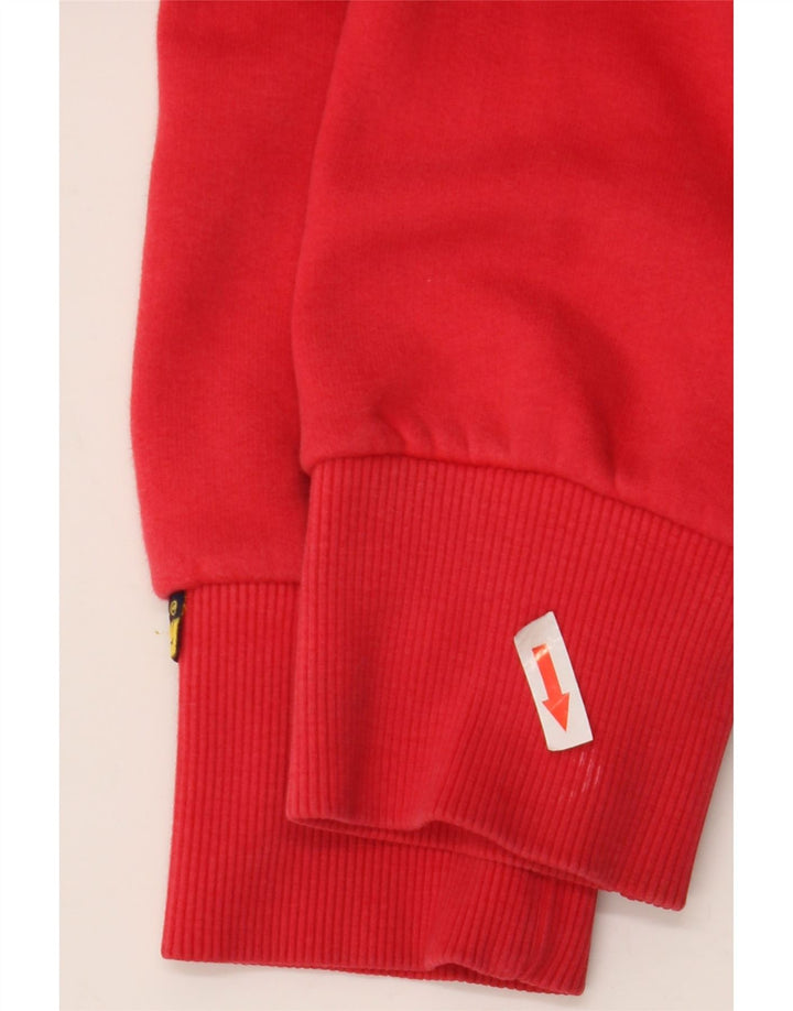 Superdry Jersey con capucha gráfica para hombre, talla grande, rojo