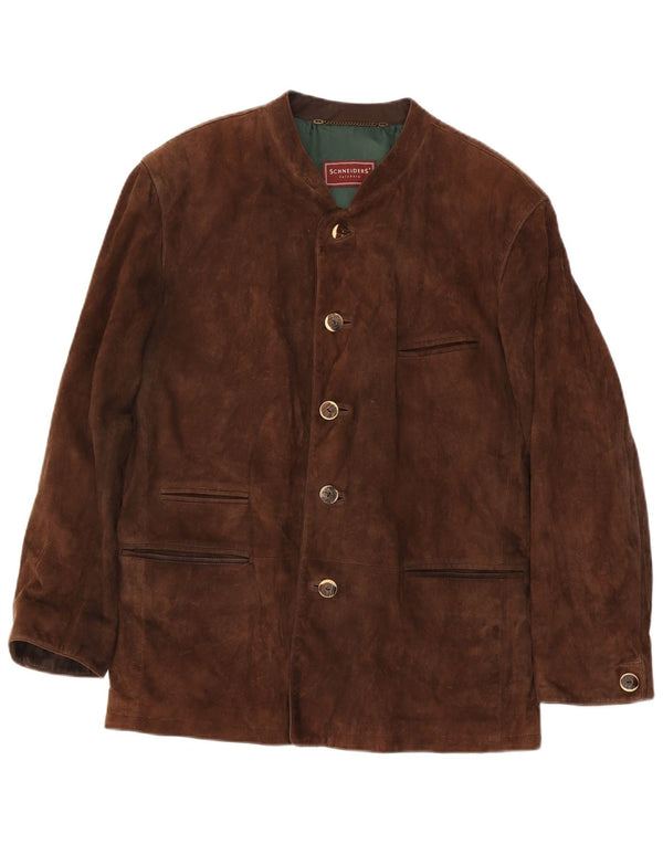 Schneiders Chaqueta de ante para hombre UK 44 2XL Marrón Cuero Clásico