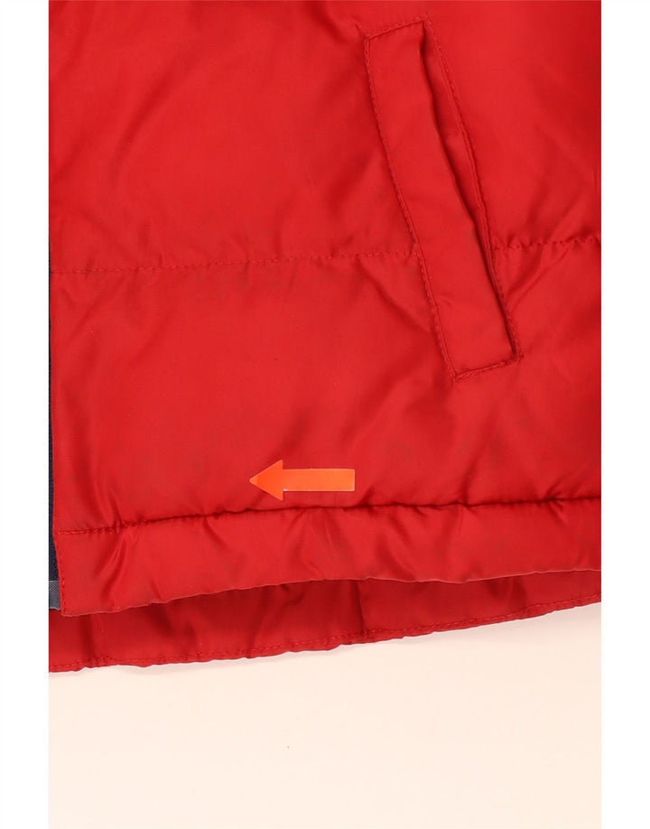 TIMBERLAND Chaleco acolchado con capucha y gráfico para niño 2-3 años Poliéster rojo