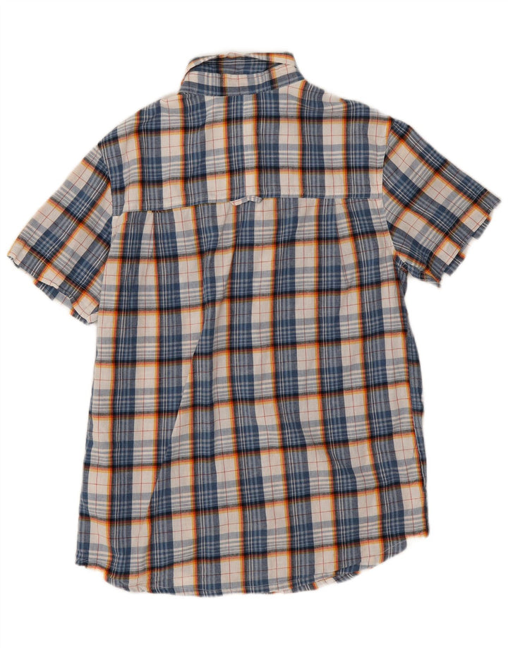 Camisa de manga corta para hombre Mountain Warehouse Poliéster a cuadros azules pequeños