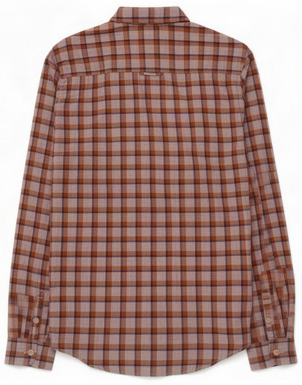 Camisa para hombre Jack Wills 2XS Algodón a cuadros marrón