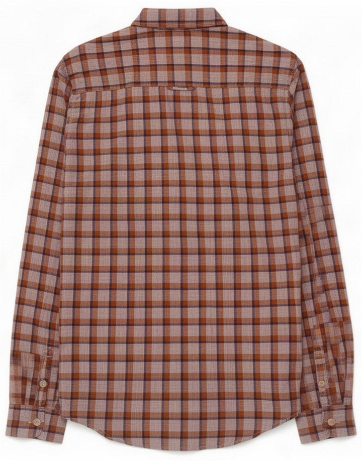 Camisa para hombre Jack Wills 2XS Algodón a cuadros marrón