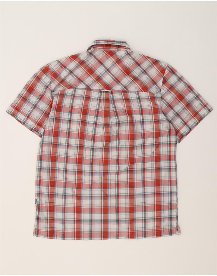 Camisa Rohan Hombre Manga Corta Small Cuadros Rojos Poliamida