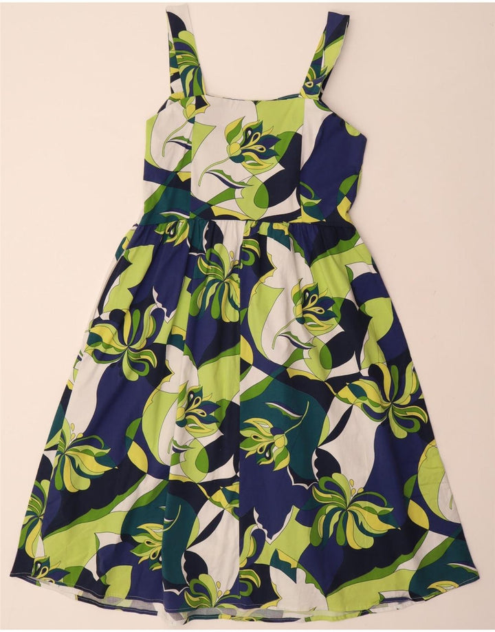 VINTAGE Vestido de mujer IT 48 XL Algodón floral multicolor