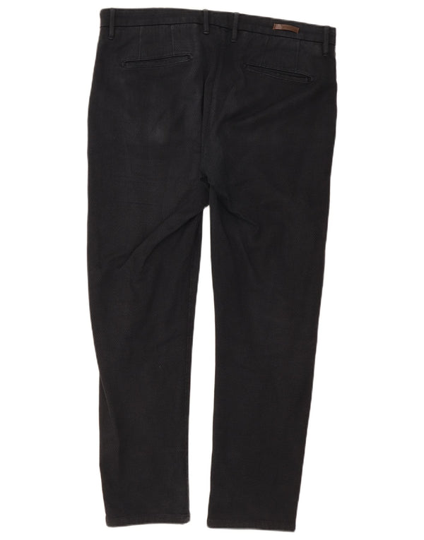 SIVIGLIA Pantalón chino recto para hombre W35 L30 Algodón azul marino