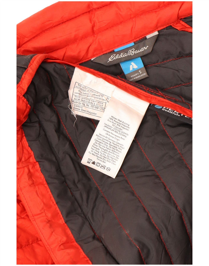 EDDIE BAUER Chaqueta acolchada para mujer UK 10 Small Red Poliéster