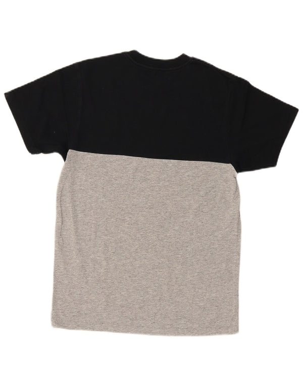 VANS Hombre Classic Fit Camiseta Top Small Gris Colorblock Algodón