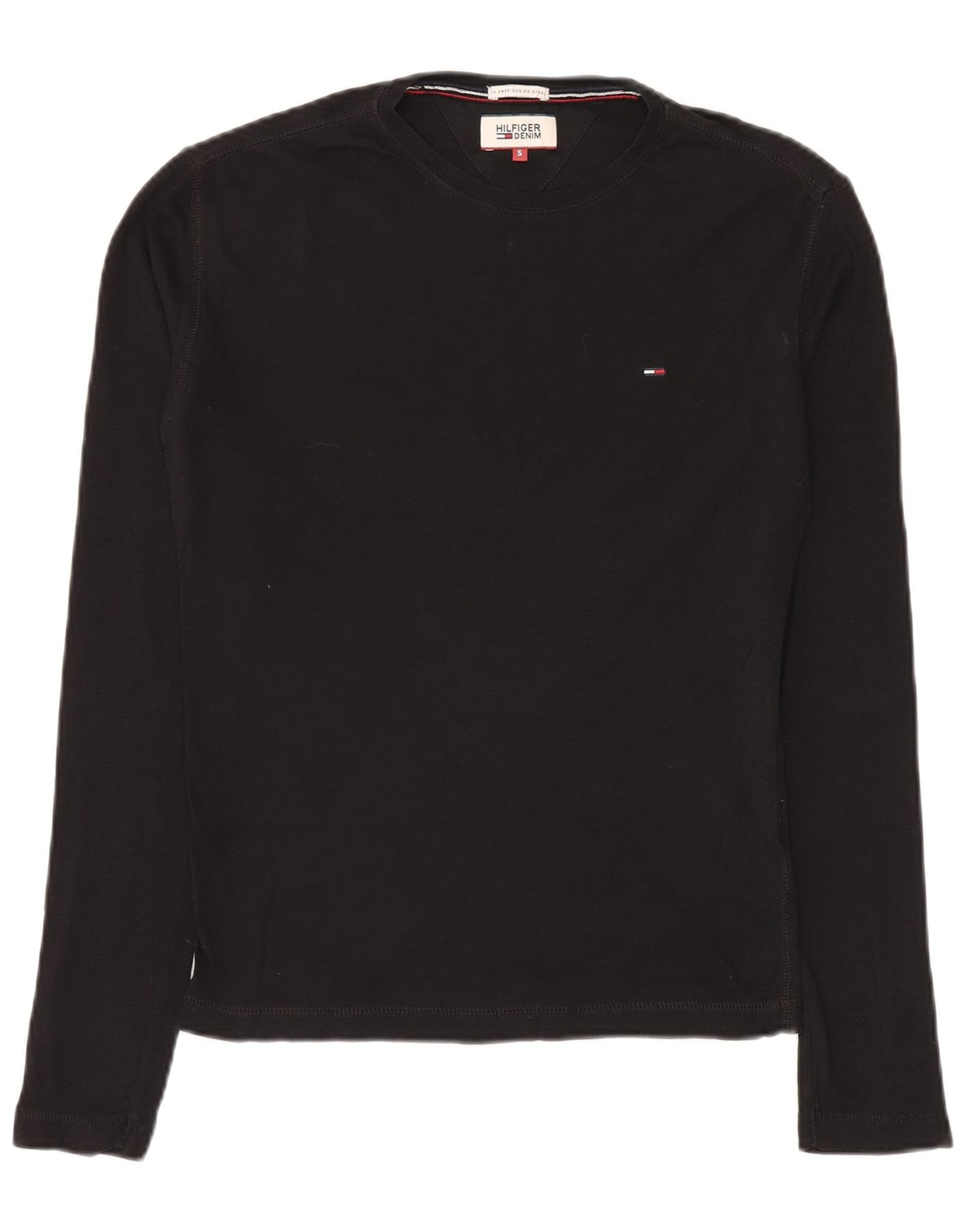 TOMMY HILFIGER Camiseta de manga larga para hombre Small Black Cotton