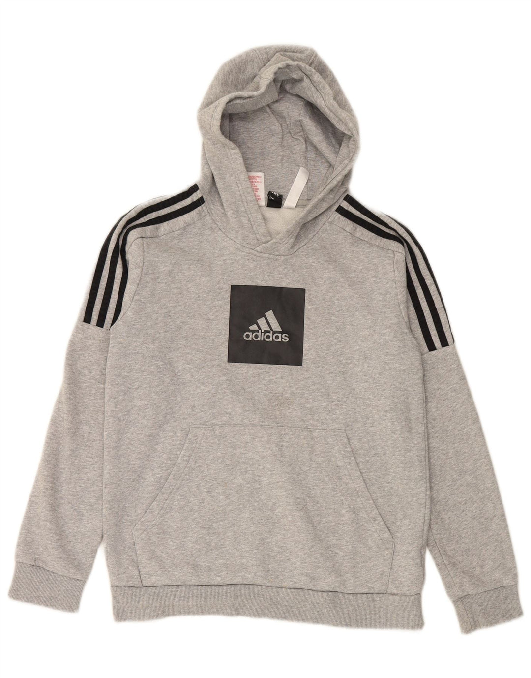 ADIDAS Sudadera con capucha gráfica para niños 13-14 años Algodón gris