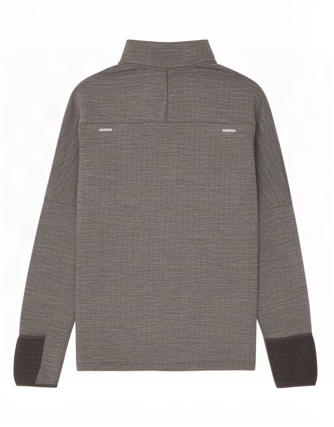 Nike Mens Zip Neck Jersey Chándal Top Pequeño Gris Moteado Poliéster