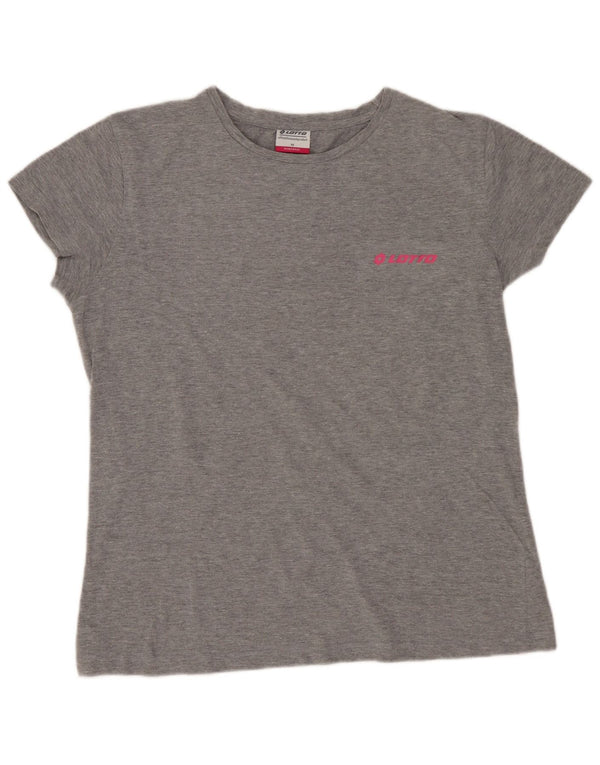 LOTTO Camiseta Mujer Top UK 44 Algodón Gris Medio