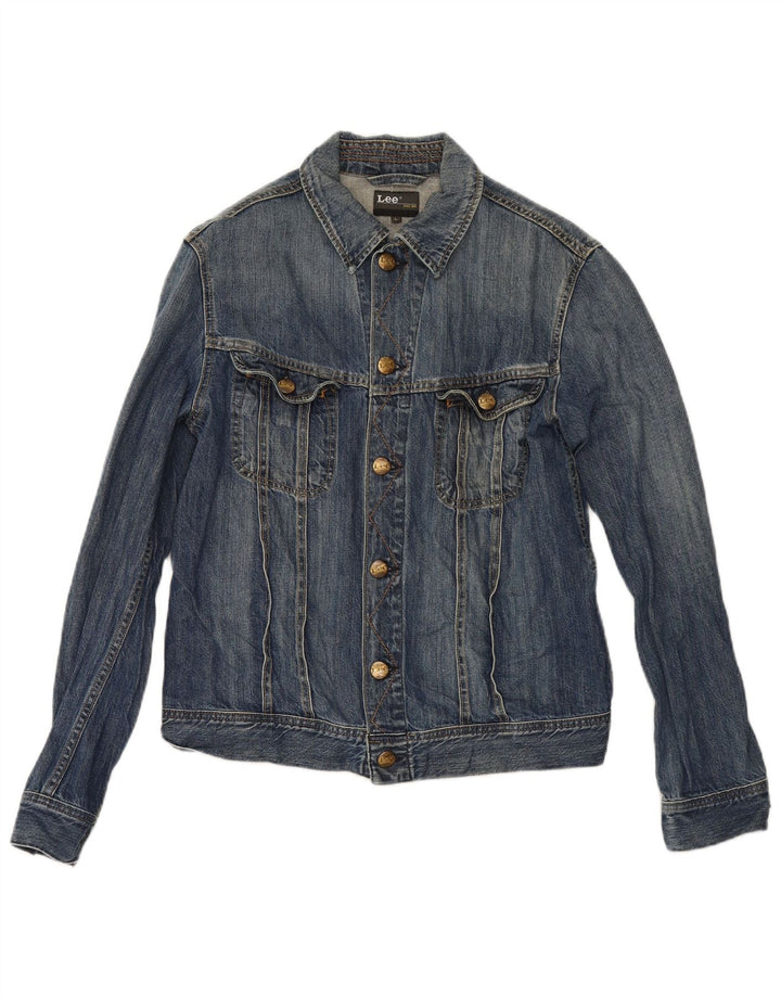 Lee Chaqueta Vaquera para Mujer UK 46 Grande Algodón Azul