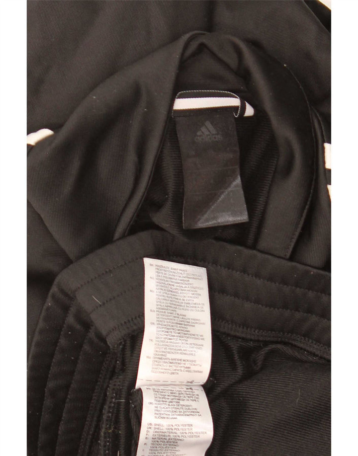 Adidas - Chaqueta de chándal para hombre, talla grande, poliéster negro