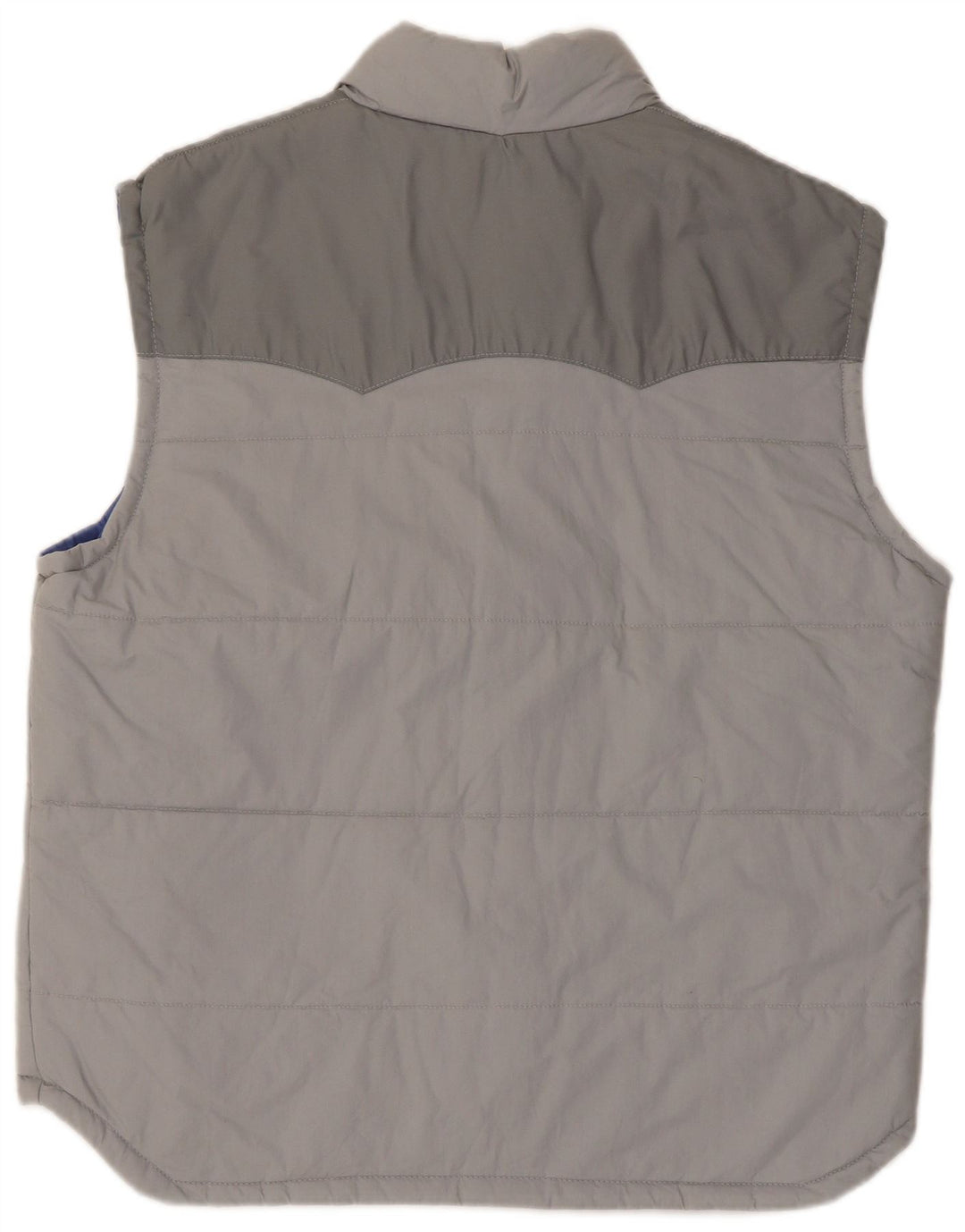 Chaleco acolchado vintage para hombre IT 54 2XL Bloque de color gris